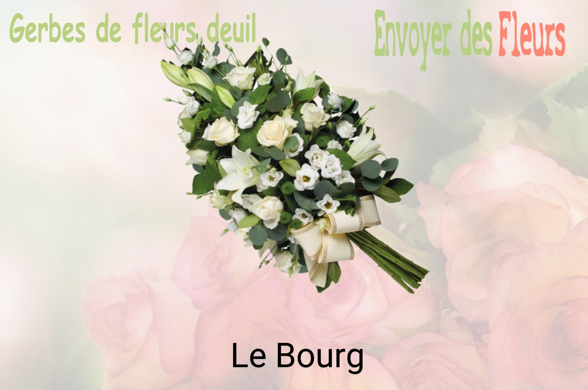 Gerbe de fleurs de deuil livrée à Le Bourg